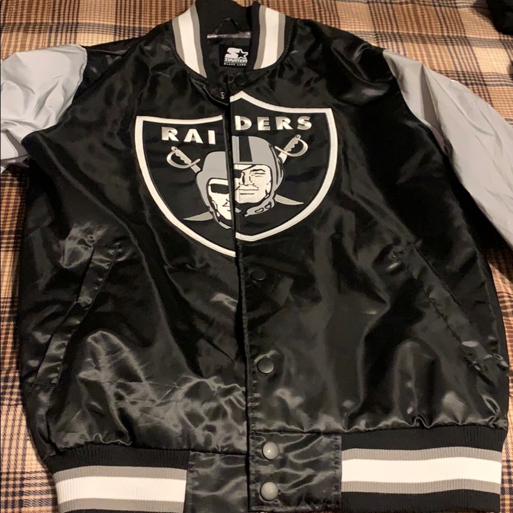 Large raiders original starter jacket brand new